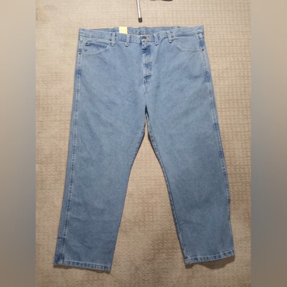 Wrangler Rugged Wear Relaxed Fit Bootcut Light Wash Blue Jeans Mens Sz 46×30 NWT
